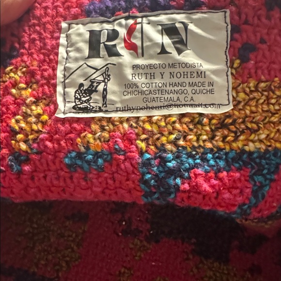 Ruth Y Nohemi 100% Cotton Handmade Colorful Woven Tote Bag - Picture 5 of 7